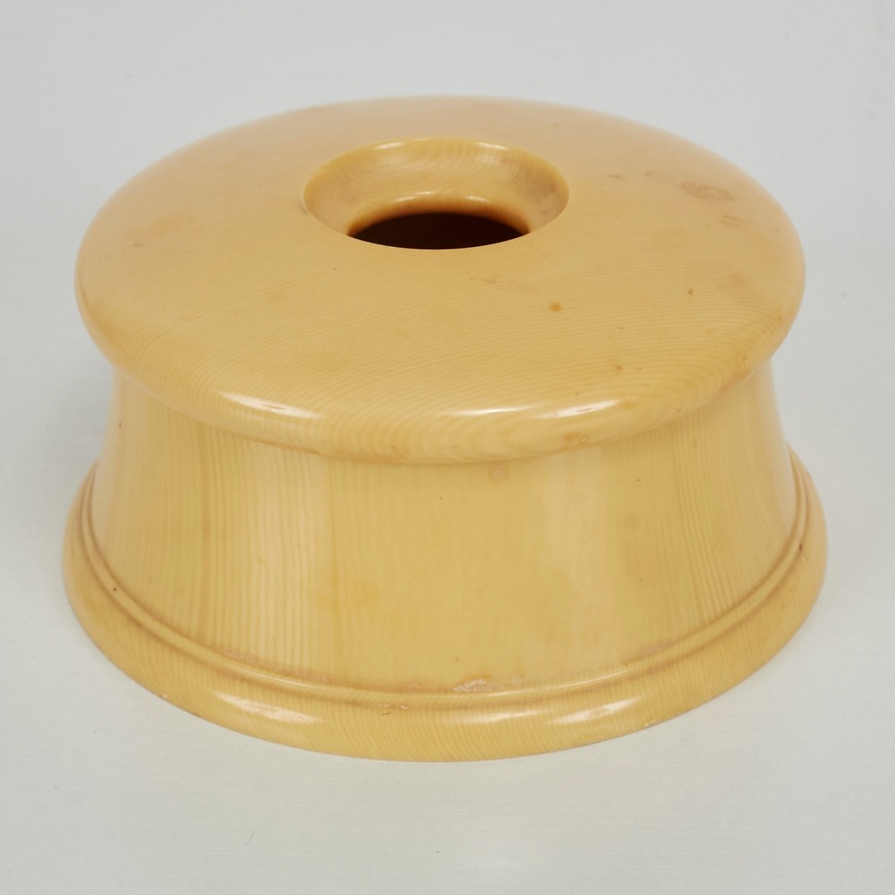 Ivaleur Hair Receiver Antique Celluloid plastic‎ Cream Round Vanity Jar 4.5in